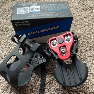 Exustar Cage Adaptor for Clip In Pedals for Peloton